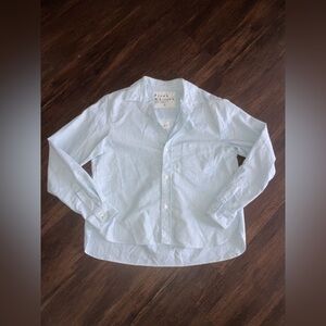 Frank & Eileen Blue and White Striped Button-Down Shirt size xs